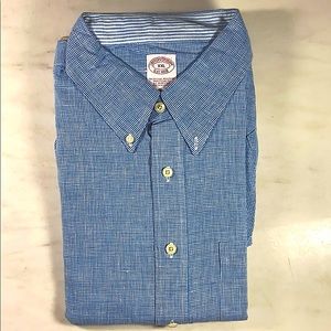 BROOKS BROTHERS  IRISH LINEN LONG SLEEVE -  XXL